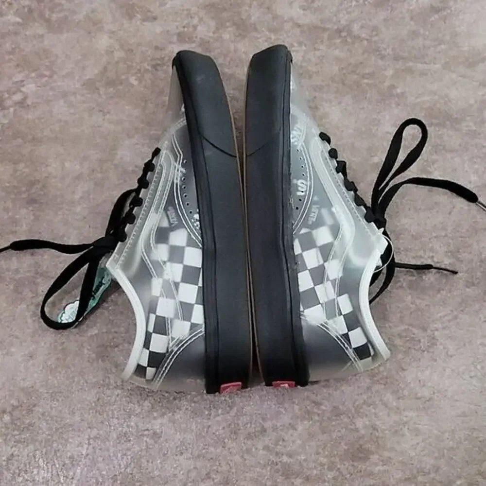 Vans ComfyCush Slip Skool Black & White Checkered Unisex Skateboard Sneakers NEW